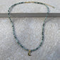 Gold Moss Agate Moon Beaded Necklace