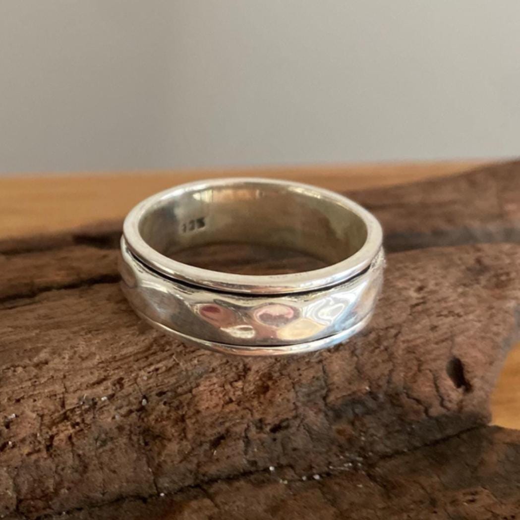 Sterling Silver Spinner Ring for Men