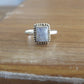 Moonstone Square Silver Ring
