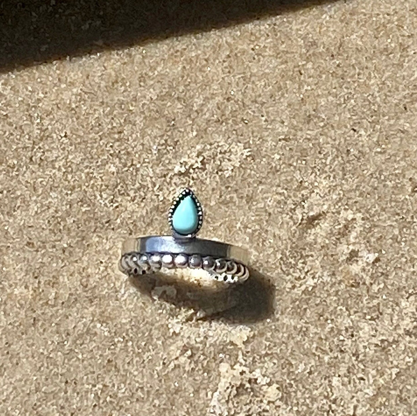 Turquoise Hippie Chic Silver Ring