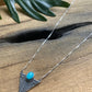 Turquoise Arrowhead Triangle Silver Necklace