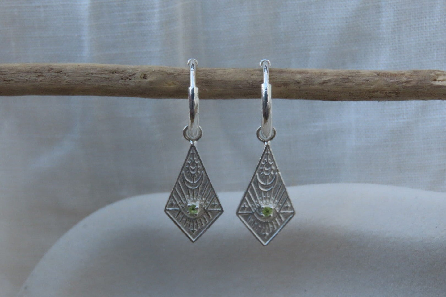 Terra Silver Celestial Earrings Huggies