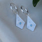 Terra Topaz Silver Celestial Earrings Huggies