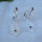 Gaia Smoky Quartz Huggies Silver Earrings