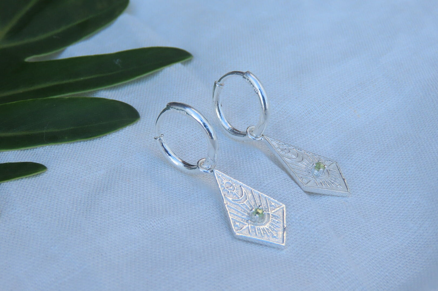 Terra Silver Celestial Earrings Huggies