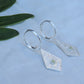 Terra Silver Celestial Earrings, Silver Charm Hoop Earrings, Silver Sun and Moon Silver Huggies, Earring Charm
