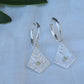 Gaia Celestial Peridot Huggies Silver Earrings