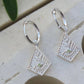 Gaia Celestial Peridot Huggies Silver Earrings