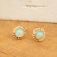 Opal Gold Studs " The Mystical Stone" Gold Earrings