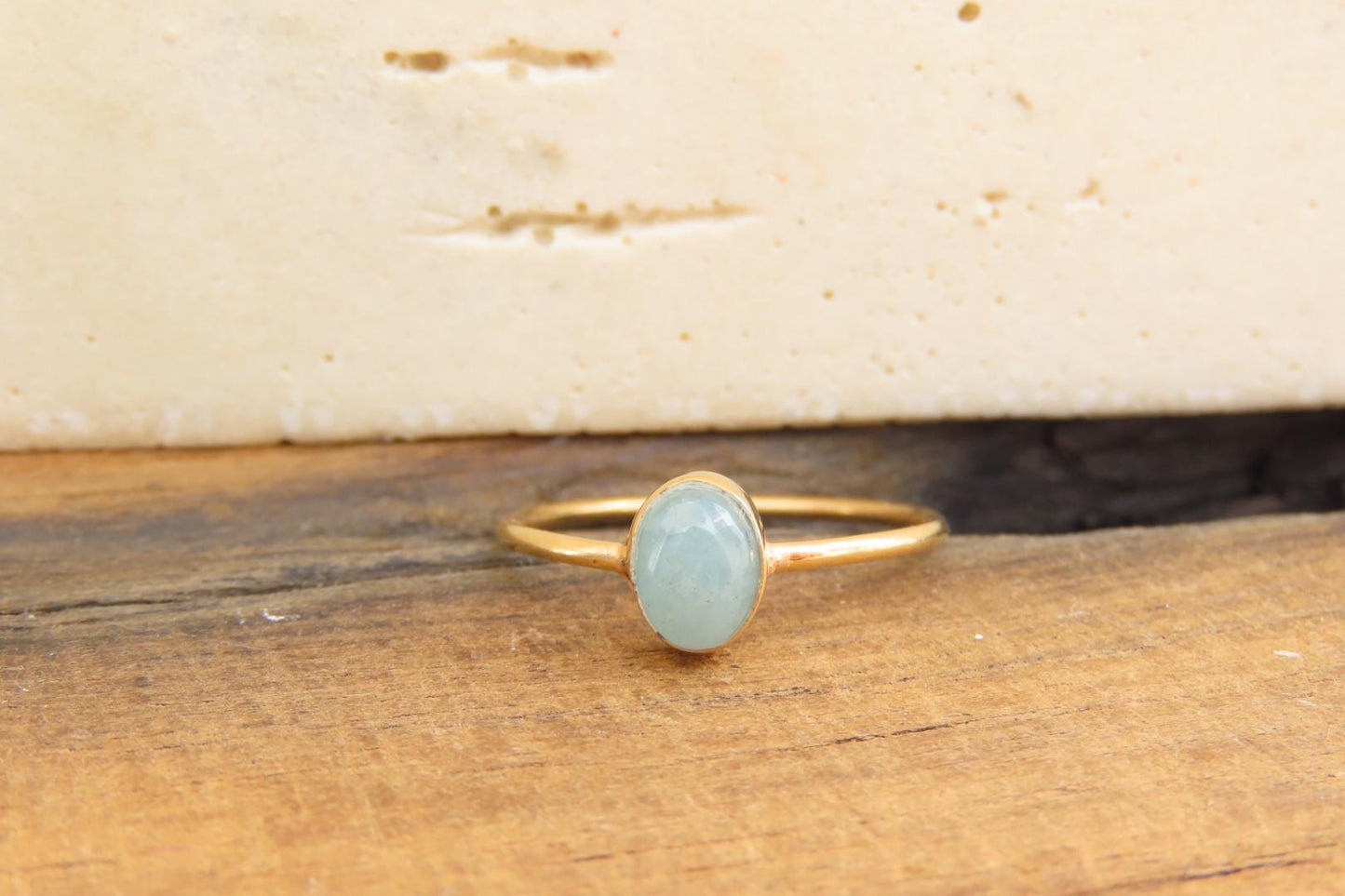 Aquamarine Gold Ring