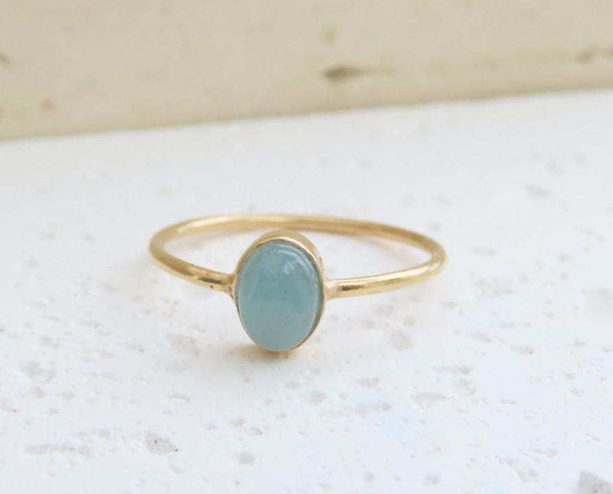 Aquamarine Gold Ring