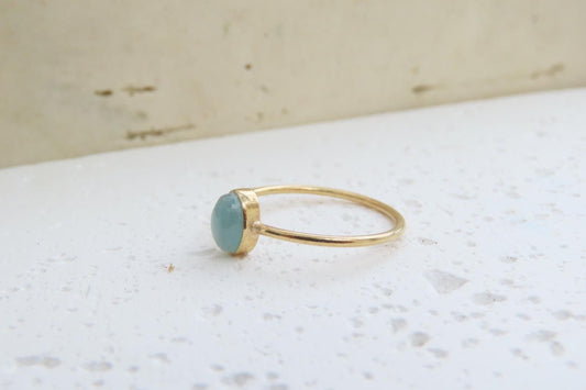 Aquamarine Gold Ring