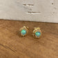 Opal Gold Studs " The Mystical Stone" Gold Earrings