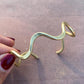 Cobra Flow Cuff Bracelet – Handcrafted Brass Snake Bangle - Bold Contemporary Jewellery - Snake Bracelet Year of the Snake jewellery