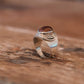 Red Tigers Eye Maya Silver Ring