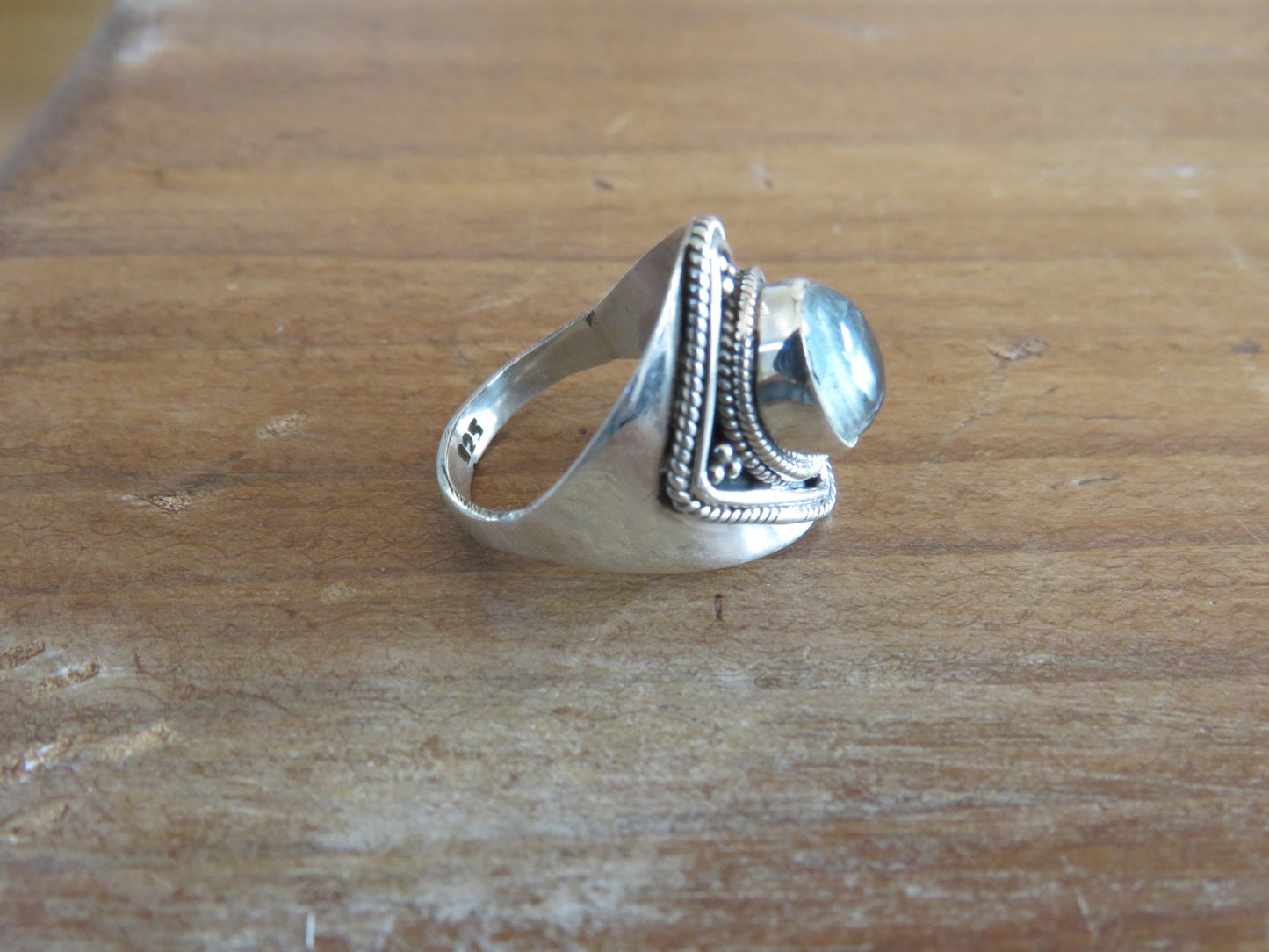 Apatite Bohemian Silver Ring