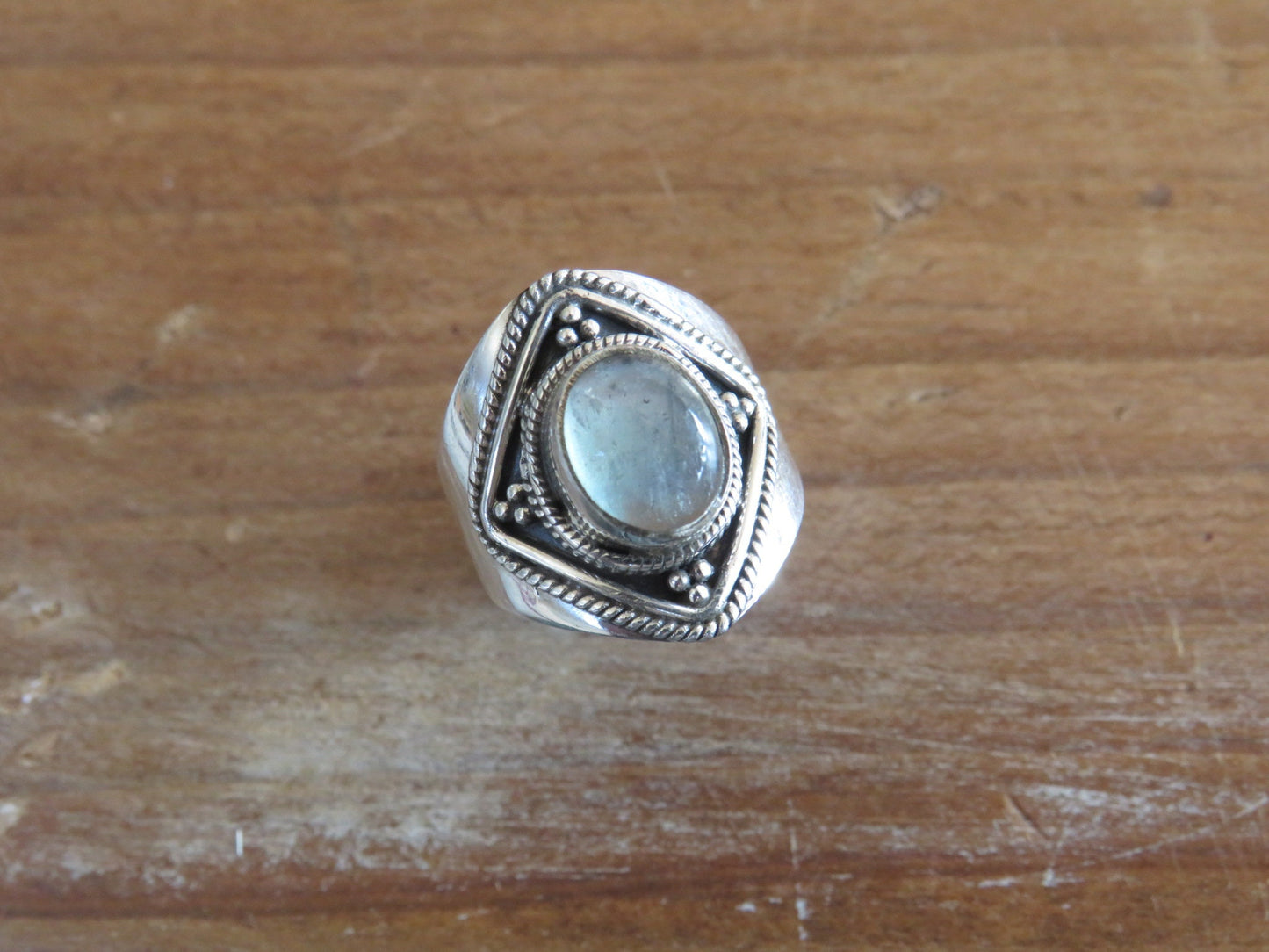 Apatite Bohemian Silver Ring