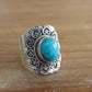 Turquoise Tribal Silver Ring