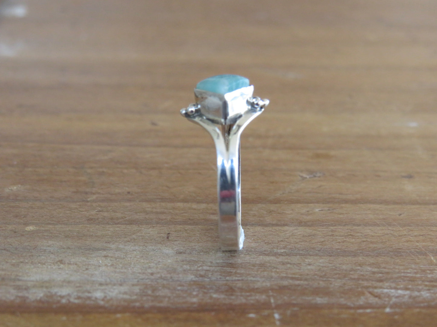 Amazonite Boho Silver Ring