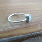 Aquamarine Minimal Silver Ring