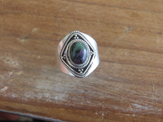 Ruby in Zoisite Silver Ring