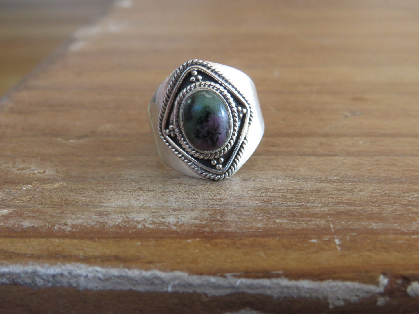 Ruby in Zoisite Silver Ring