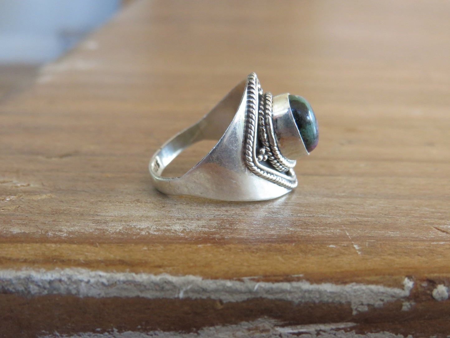 Ruby in Zoisite Silver Ring