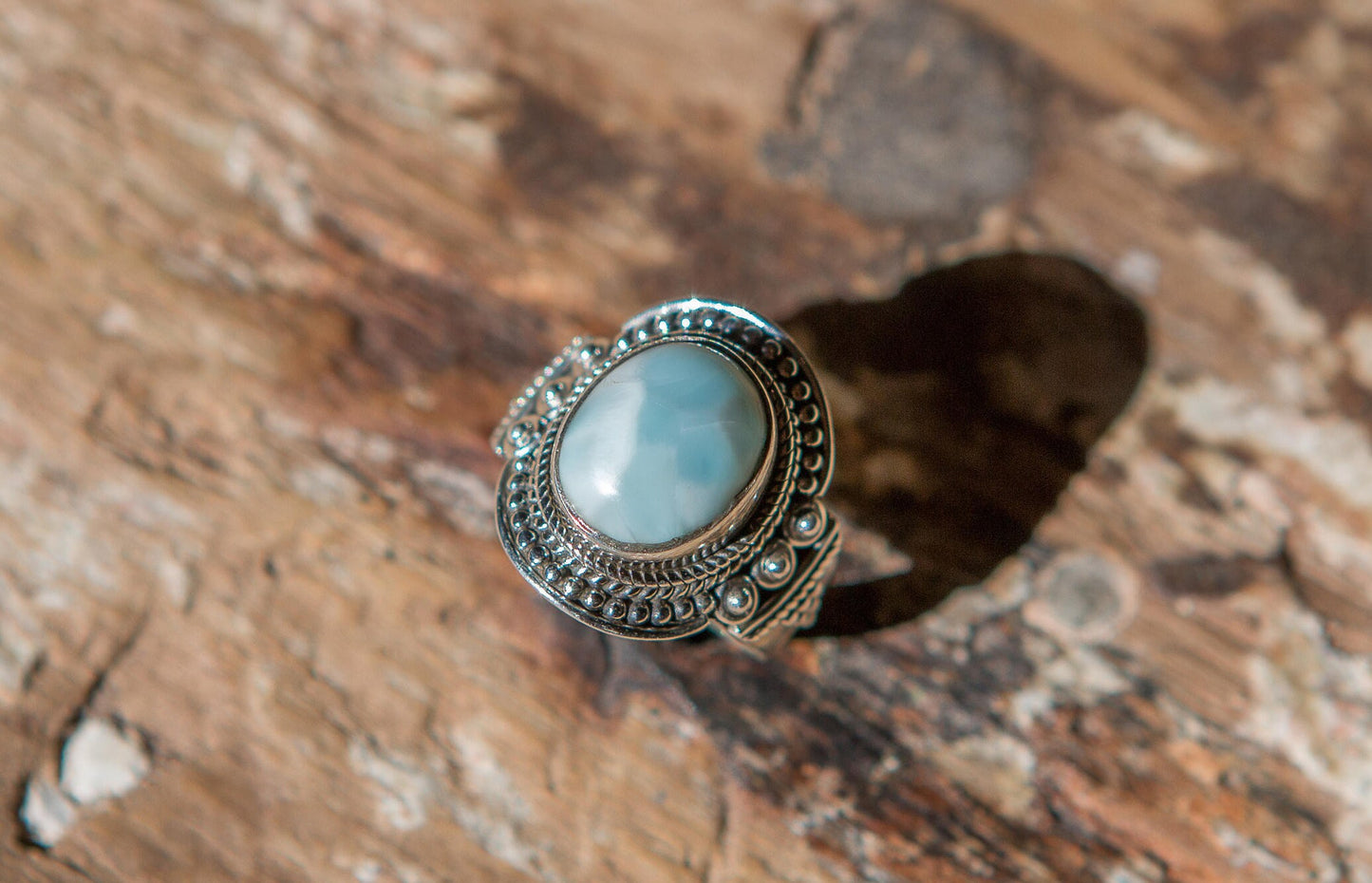 Larimar Wanderlust Silver Ring