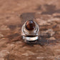 Red Tigers Eye Maya Silver Ring