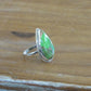Green Copper Turquoise Teardrop Silver Ring