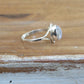 Moonstone Double Band Silver Ring