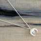 Gold Moonstone Moon Necklace