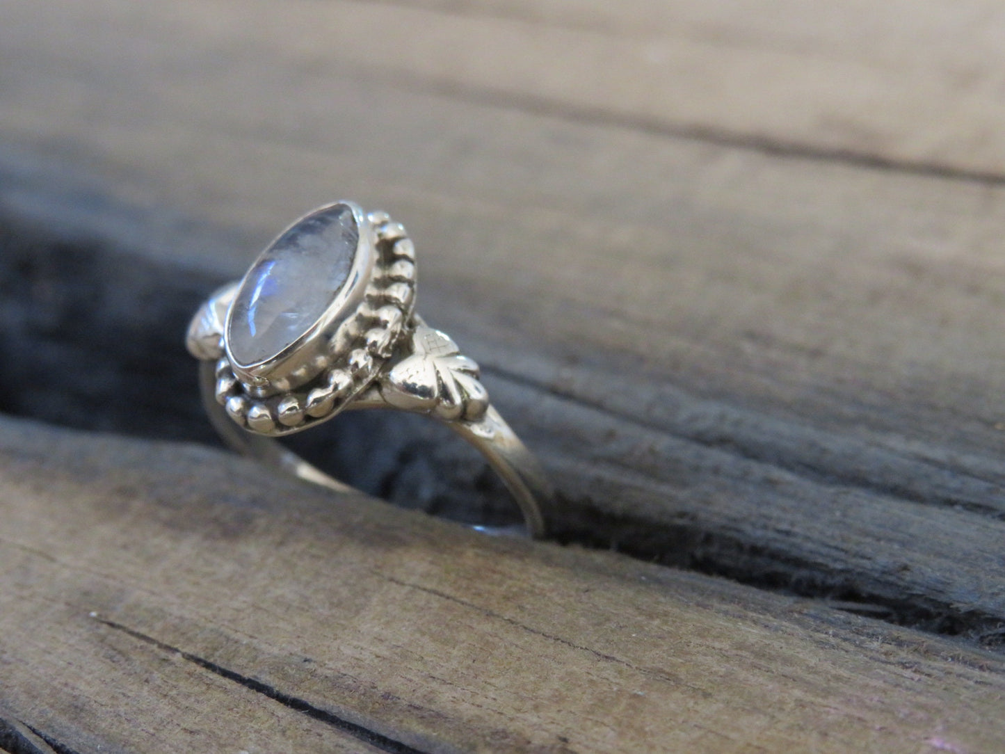 Aura Moonstone Silver Ring