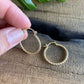 Classic Gold Twisted Hoops Earrings