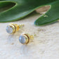 Moonstone Gold Studs " The Inspiration Stone"